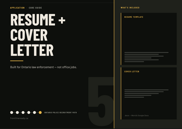 Resume + Cover Letter Templates — Ontario Police Application